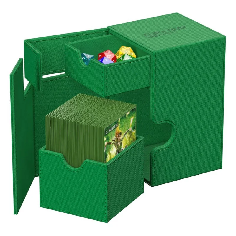Product: Flip n Tray Deck Case 100+ XenoSkin Monocolor Kaartendoos Groen Merk: Ultimate Guard