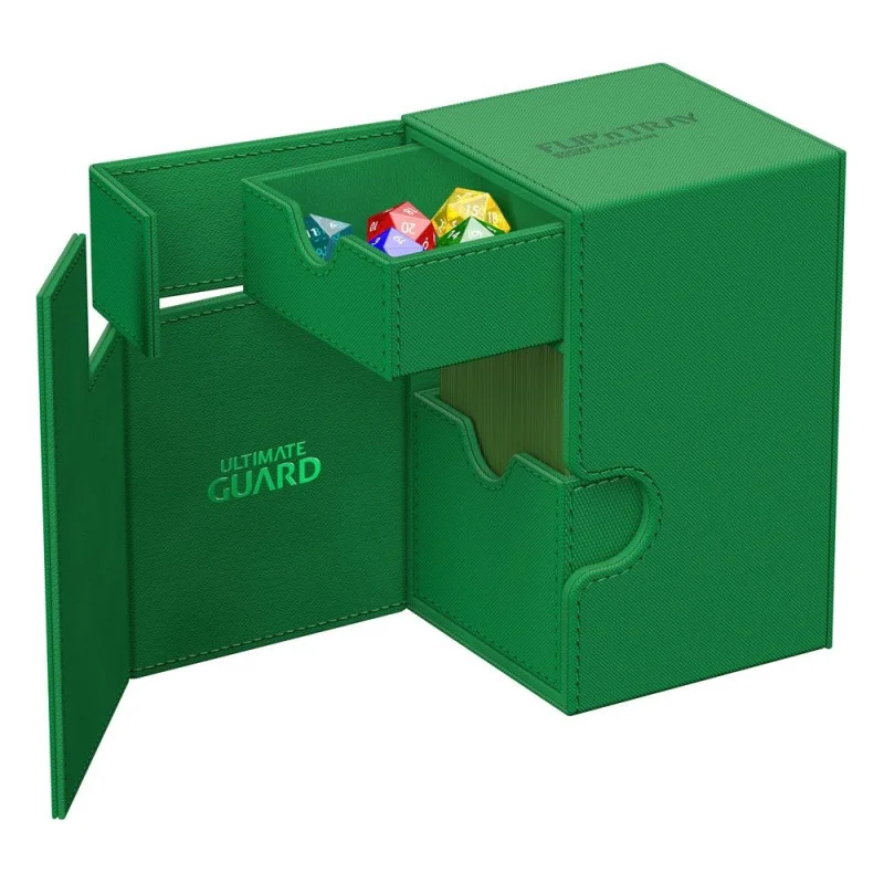 Product: Flip n Tray Deck Case 100+ XenoSkin Monocolor Kaartendoos Groen Merk: Ultimate Guard