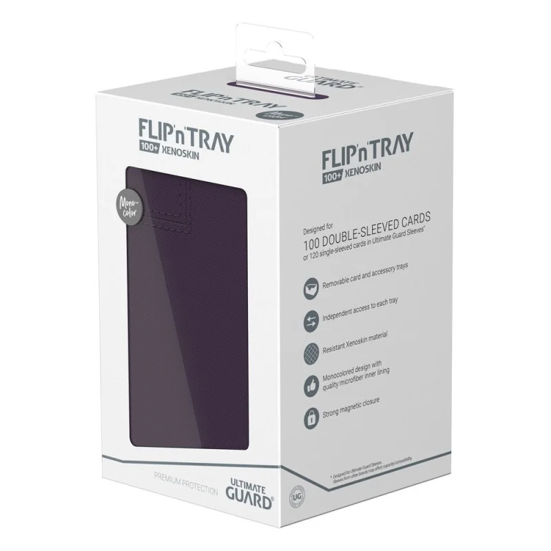 Product: Flip n Tray Deck Case 100+ XenoSkin Monocolor Purple Card Box Brand: Ultimate Guard