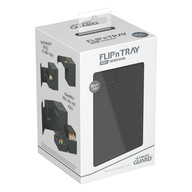 produit : boîte pour cartes Flip n Tray Deck Case 100+ XenoSkin Monocolor Gris marque : Ultimate Guard