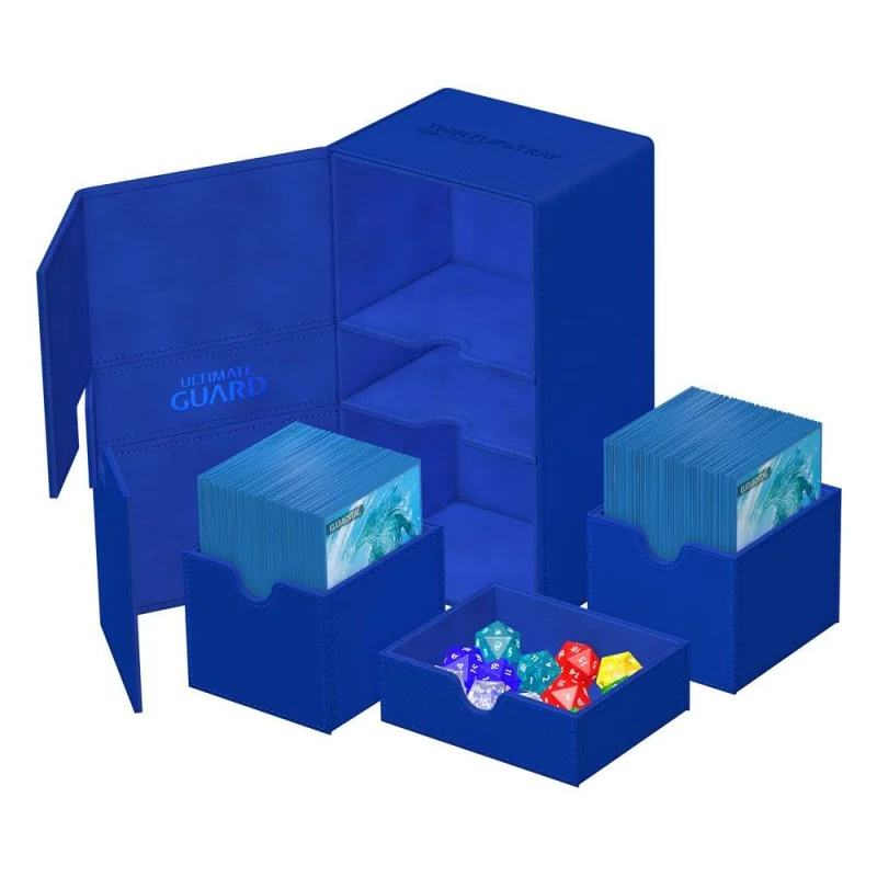 Product: Twin Flip'n'Tray Deck Case 200+ XenoSkin Monocolor Blue Brand: Ultimate Guard