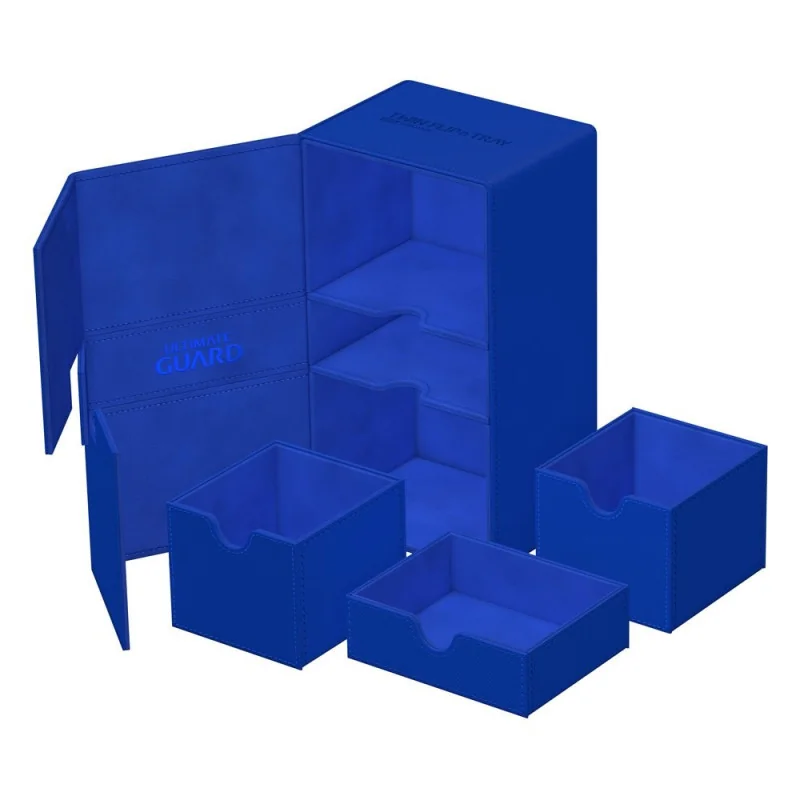 produit : Twin Flip`n`Tray Deck Case 200+ XenoSkin Monocolor Bleu marque : Ultimate Guard