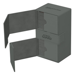 produit : Twin Flip`n`Tray Deck Case 200+ XenoSkin Monocolor Gris marque : Ultimate Guard