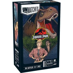 jeu : Unmatched : Jurassic Park Sattler vs T Rex ENG éditeur : Restoration Games version anglaise