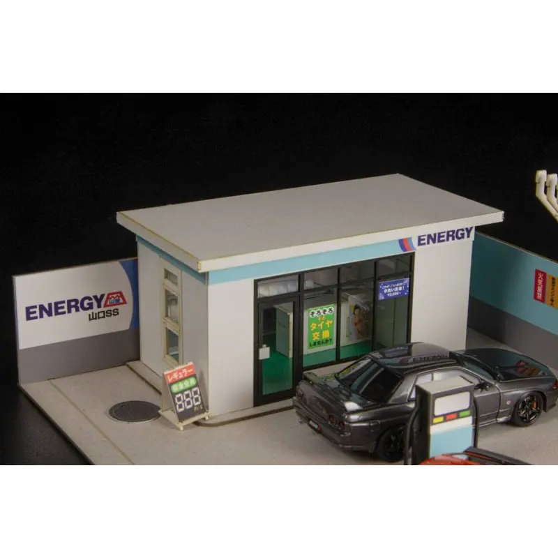 Original Illustration 1/64 maquette papier 1/64 Gas Station 11 cm (re-run) | 4582362385446