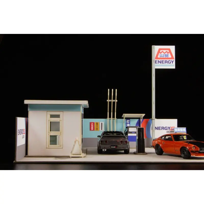 Original Illustration 1/64 maquette papier 1/64 Gas Station 11 cm (re-run) | 4582362385446