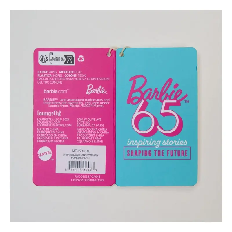 Mattel by Loungefly veste Unisexe Barbie 65th Anniversary (L) | 0671803519497