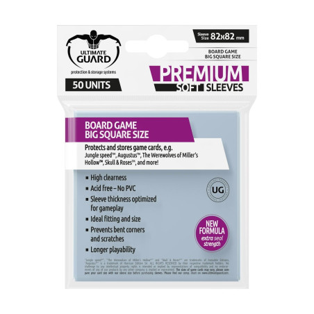 Product: Ultimate Guard 50 Pouches Premium Soft Sleeves Large Square Format Board Sets
Brand: Ultimate Guard