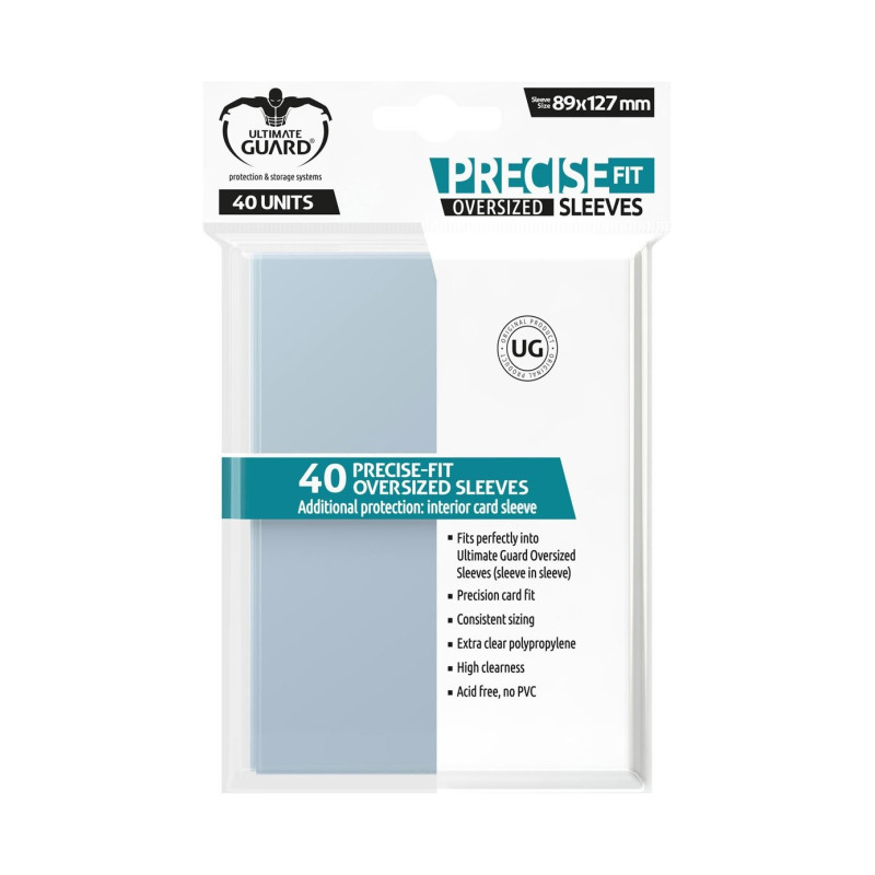 Product: Ultimate Guard 40 Pouches Precise-Fit Sleeves Oversized Transparent Size
Brand: Ultimate Guard