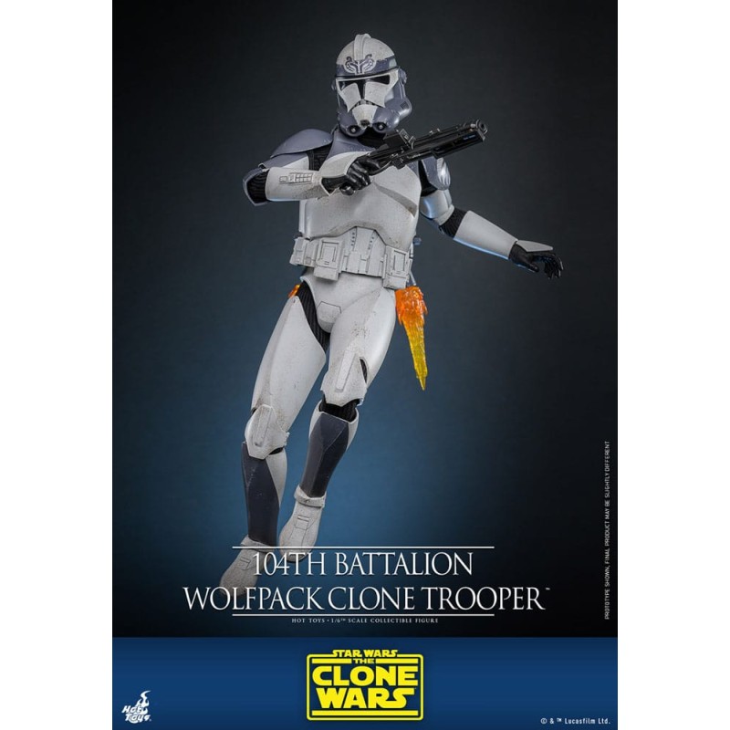 Star Wars The Clone Wars figurine 1/6 104th Battalion Wolfpack Clone Trooper 30 cm