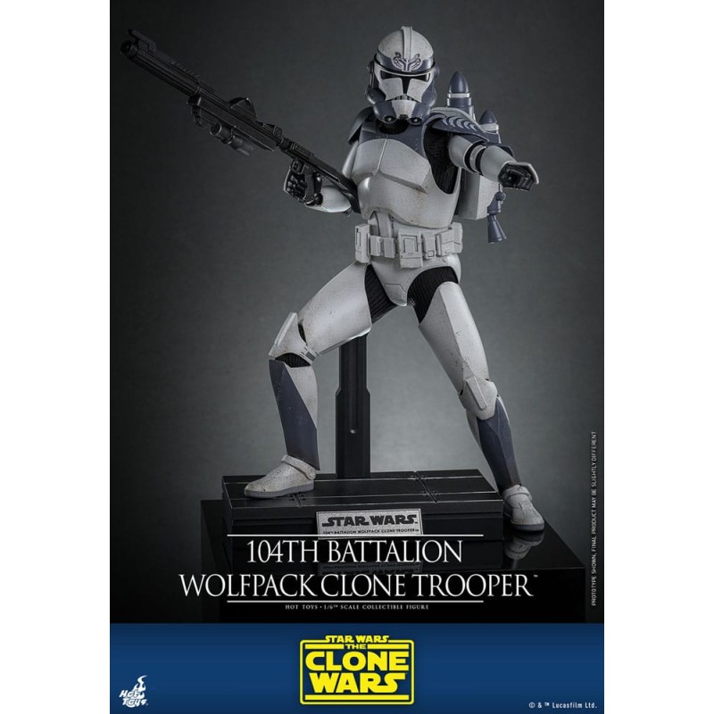 Star Wars The Clone Wars figurine 1/6 104th Battalion Wolfpack Clone Trooper 30 cm