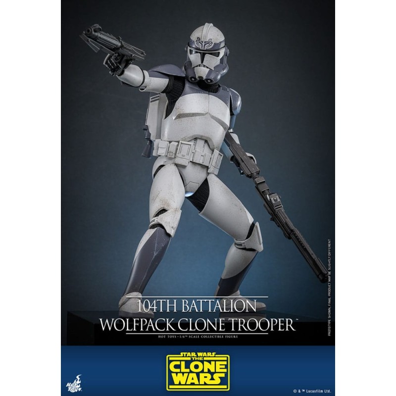 Star Wars The Clone Wars figurine 1/6 104th Battalion Wolfpack Clone Trooper 30 cm