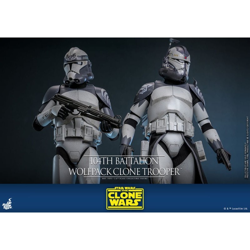 Star Wars The Clone Wars figurine 1/6 104th Battalion Wolfpack Clone Trooper 30 cm