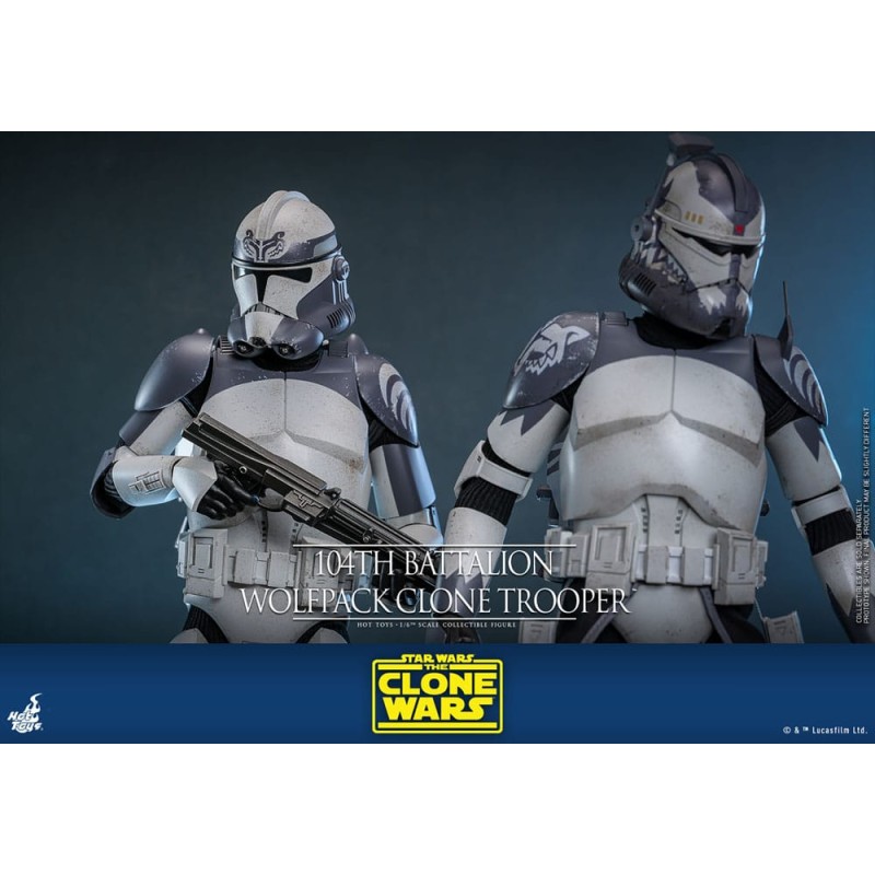 Star Wars The Clone Wars figurine 1/6 104th Battalion Wolfpack Clone Trooper 30 cm
