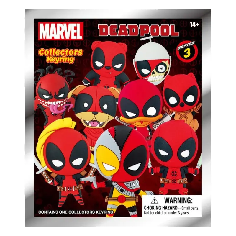 Marvel série 3 présentoir porte-clés sac à dos Deadpool (24) | 0000031353568