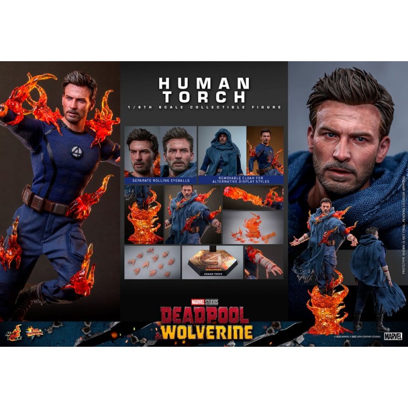 Deadpool & Wolverine Movie Masterpiece figurine 1/6 Human Torch 31 cm