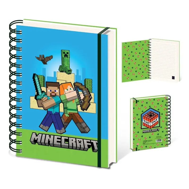 Minecraft cahier à spirale A5 Wiro  | 5407009691201