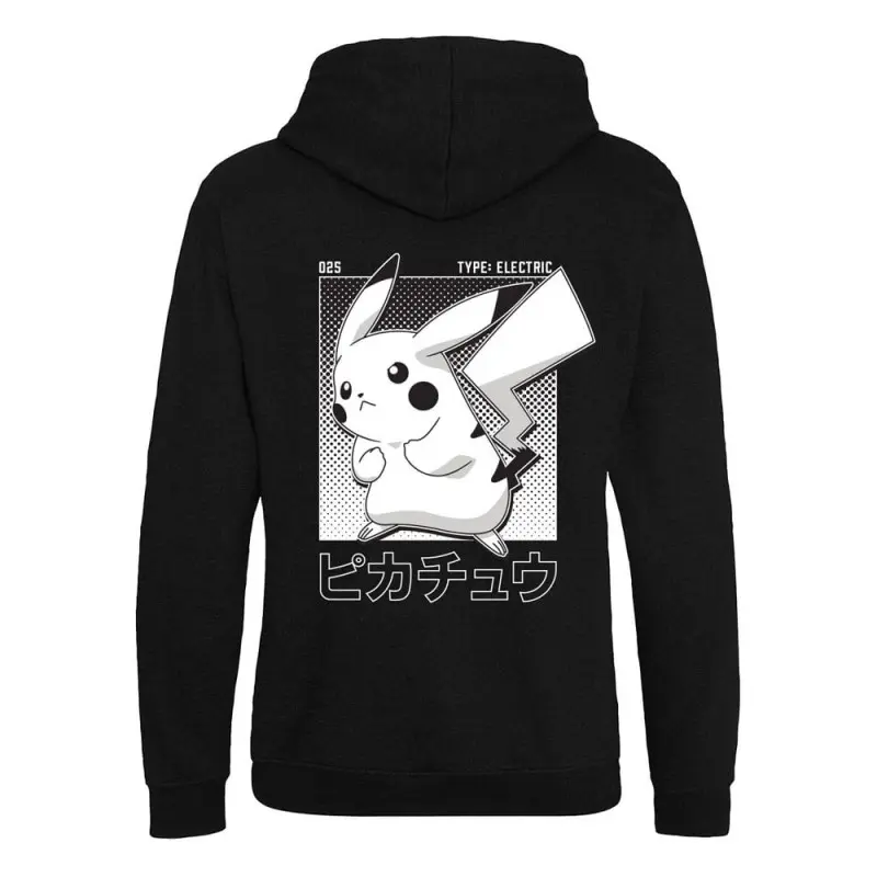 Pokemon sweater à capuche Halftone Pikachu (L) | 5056688555054