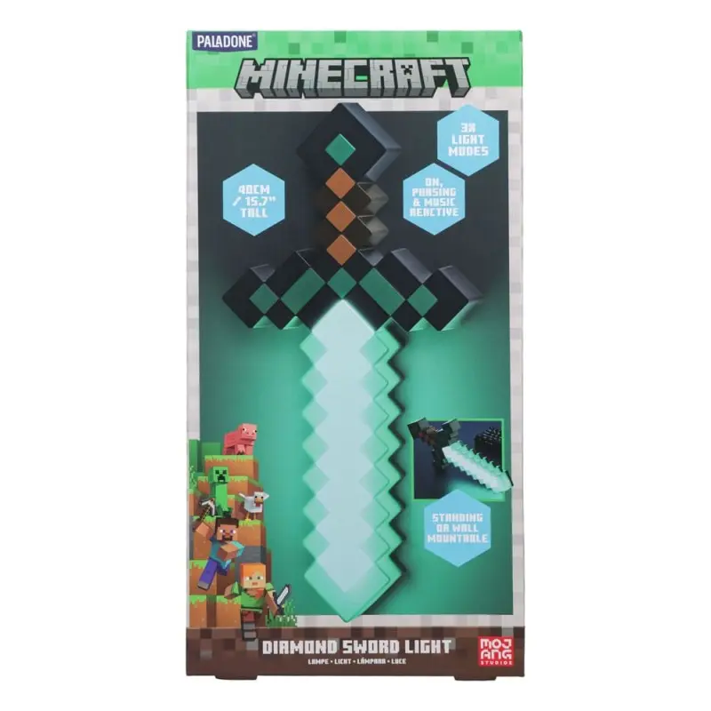 Minecraft lampe Épée en diamant 40 cm | 5056577728026