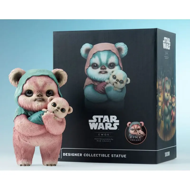 Star Wars statuette designer Ewok by Mab Graves Pink Variant 18 cm | 0000007002422