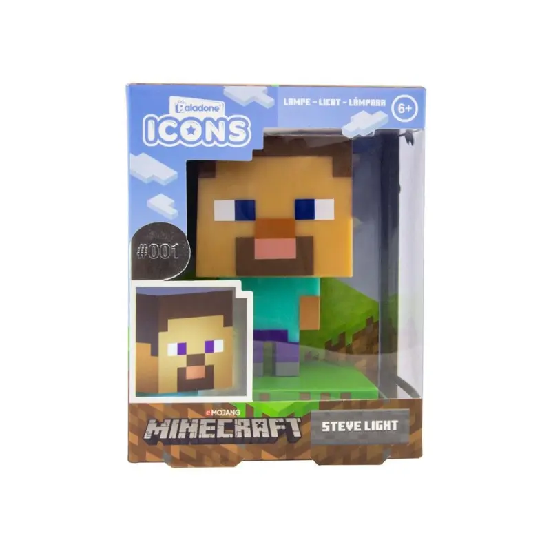 Minecraft veilleuse 3D Icon Steve | 5055964742287
