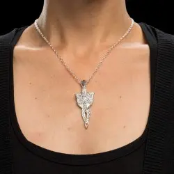 Le Seigneur des Anneaux réplique 1/1 pendentif & collier Arwen Etoile du Soir (argent sterling) | 9420024710852