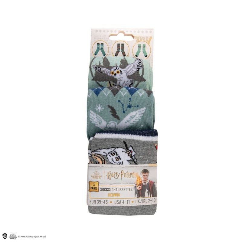 Harry Potter pack 3 paires de chaussettes Hedwig