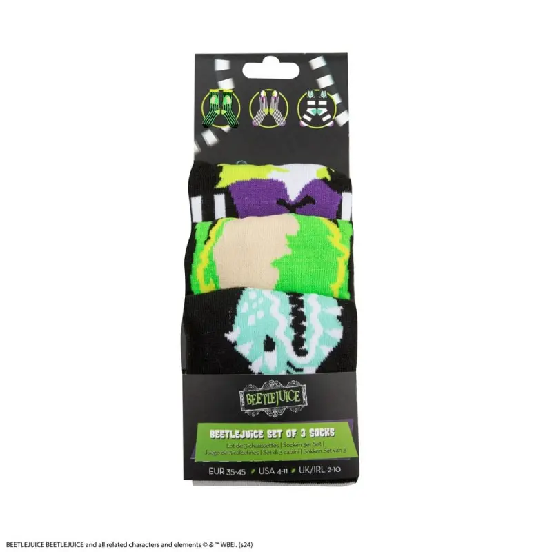 Beetlejuice pack 3 paires de chaussettes  | 4895205619289