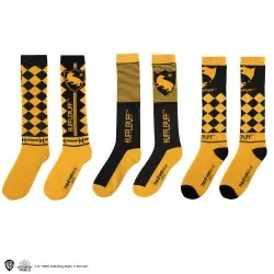 Harry Potter pack 3 paires de chaussettes à genoux Poufsouffle | 4895205609242