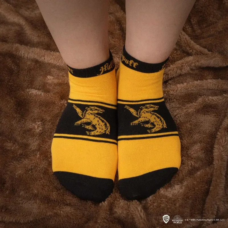 Harry Potter pack 3 paires de socquettes Hufflepuff | 4895205606654