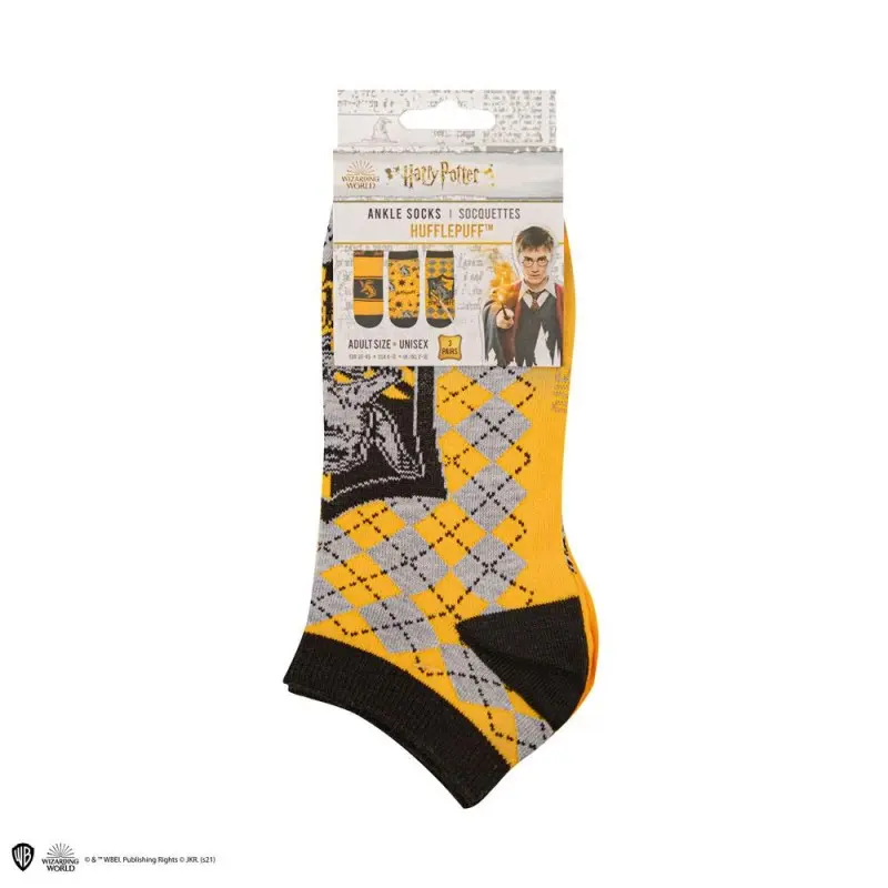 Harry Potter pack 3 paires de socquettes Hufflepuff | 4895205606654