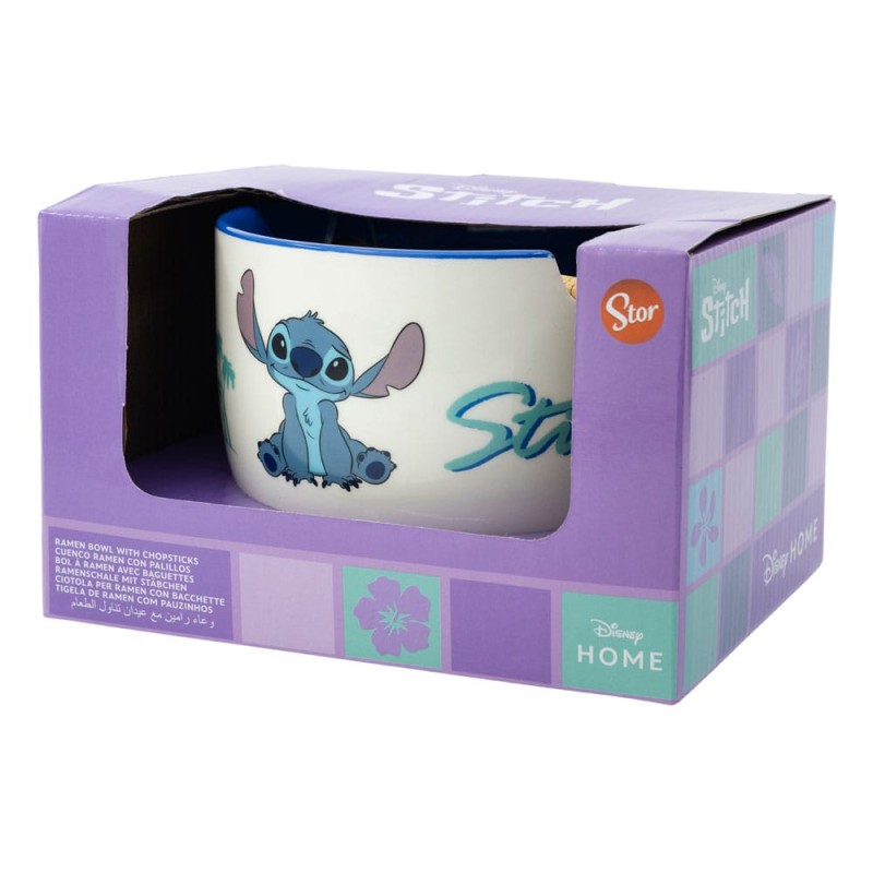 Lilo & Stitch bol à ramen avec baguettes Stitch