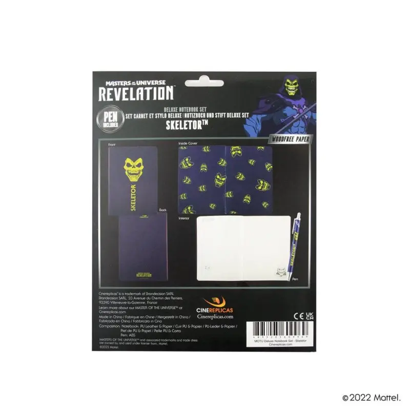 Les Maîtres de l'univers : Révélation Notebook Set (carnet de notes + stylo) Skeletor | 4895205609969