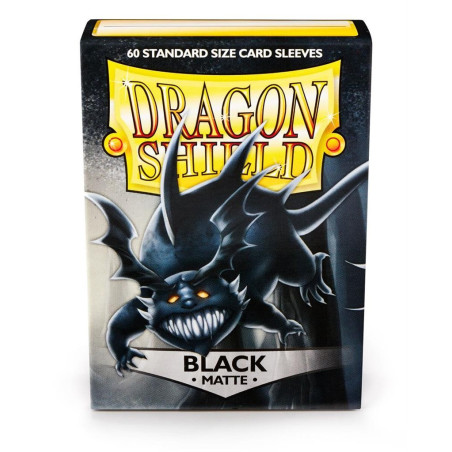 Produit : Standard Sleeves - Matte Black (60 Sleeves) Marque : Dragon Shield Produit : Standard Sleeves - Matte Black (60 Sleeves) Marque : Dragon Shield