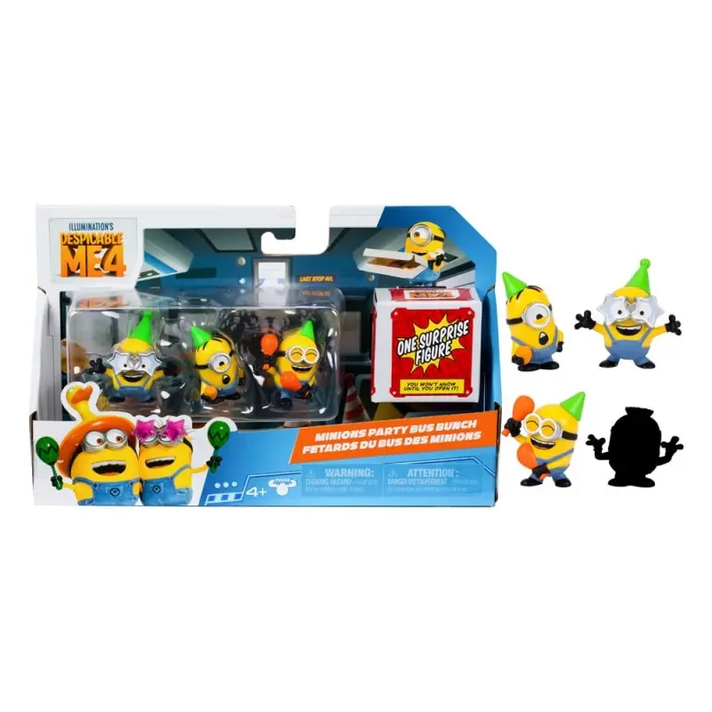 Moi, moche et méchant pack 4 figures Party Bus 5 cm | 0630996592946