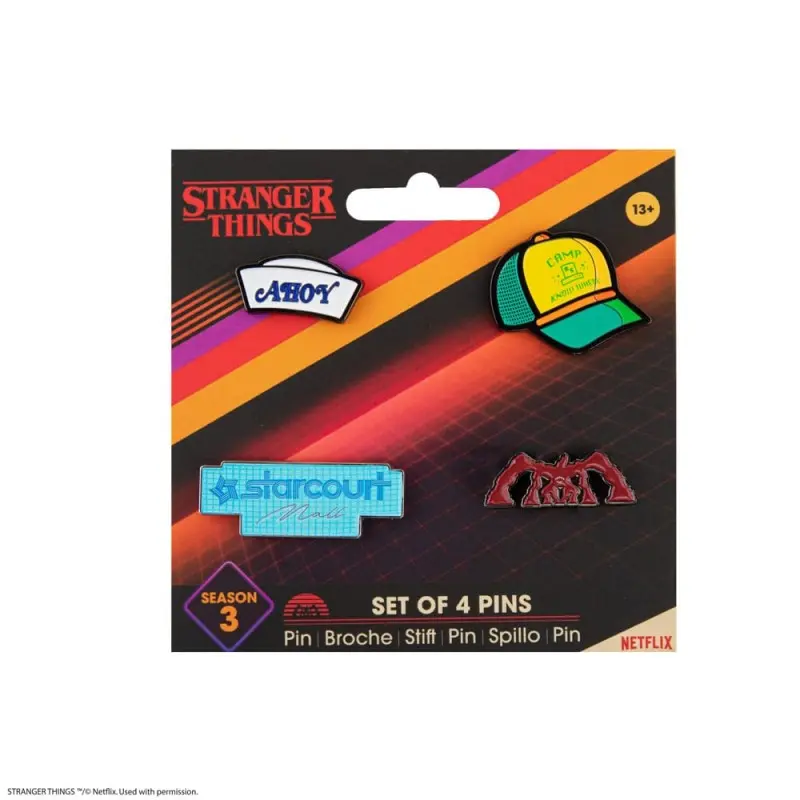 Stranger Things pack 4 pin's Season 3 | 4895205618084