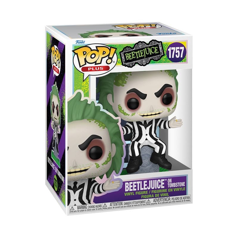 Beetlejuice POP! Plus Movies Vinyl figurine Beetlejuice w/tombstone 9 cm 