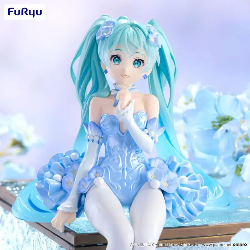 Hatsune Miku statuette PVC Noodle Stopper Flower Fairy Nemophila Pail Blue Color Ver. 15 cm | 4582782366797