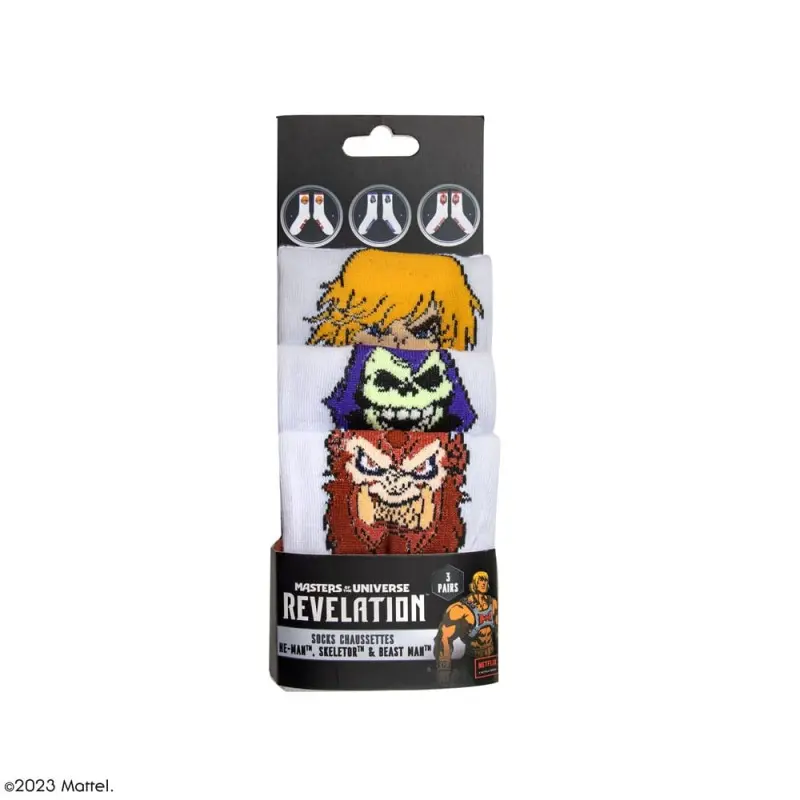 Les Maîtres de l'univers : Révélation Set de 3 chaussettes He-Man & Skeletor & Beast Man | 4895205610453