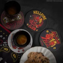 Stranger Things pack 4 sous-verres Hellfire Club | 4895205617742