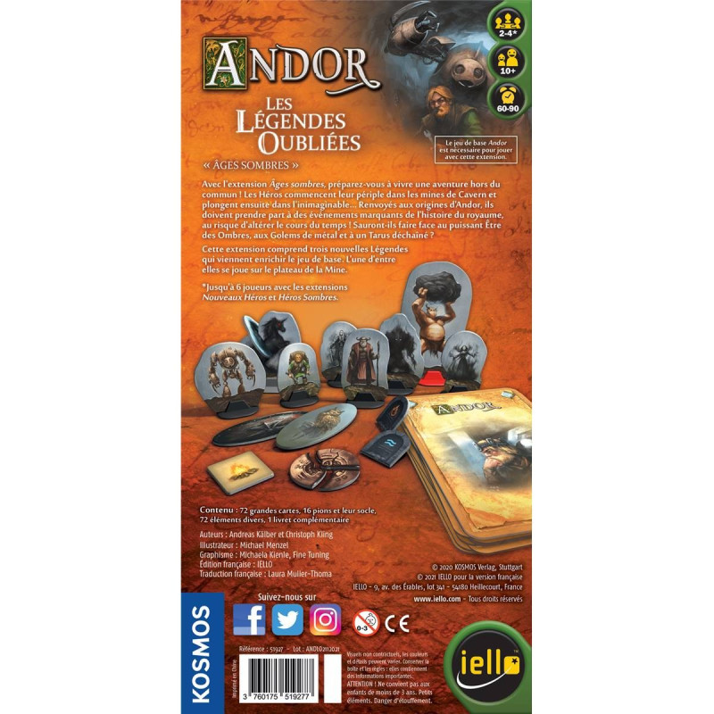 Jeu : Andor : Les Légendes Oubliées - Ages Sombres
éditeur : Iello 
version française