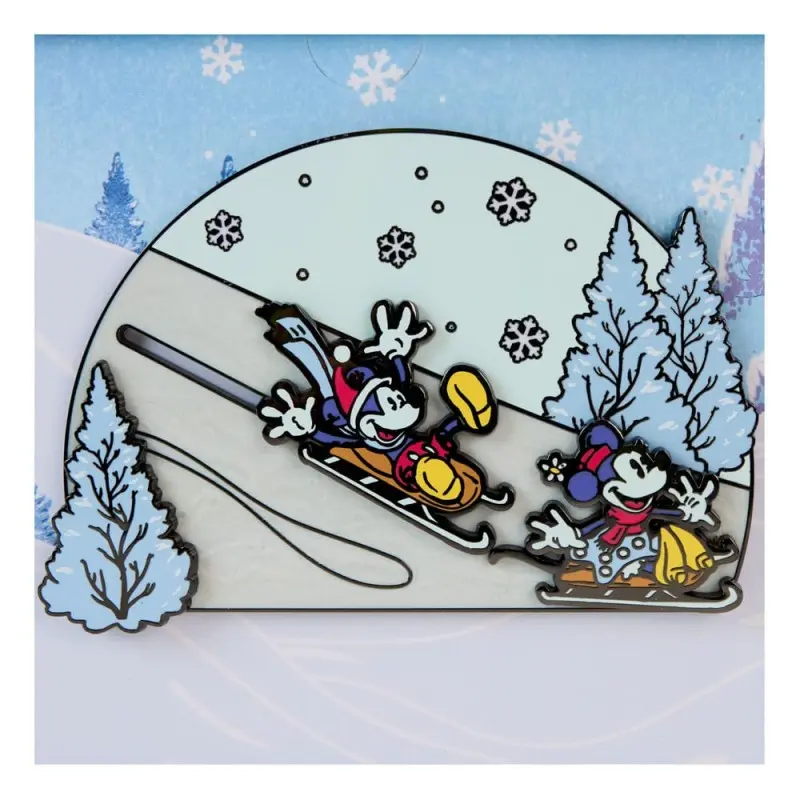 Disney by Loungefly 3" pin's émaillés Mickey and friends Winter Wonderland Limited Edition 8 cm  | 0671803528192