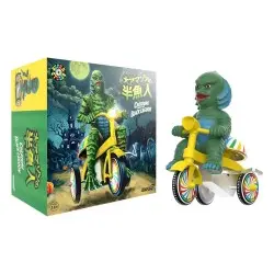 Universal Monsters figurine Super Cycles La Créature du Lagon Noir (Dark Green with Yellow Trike) 13 cm  | 0840049889330