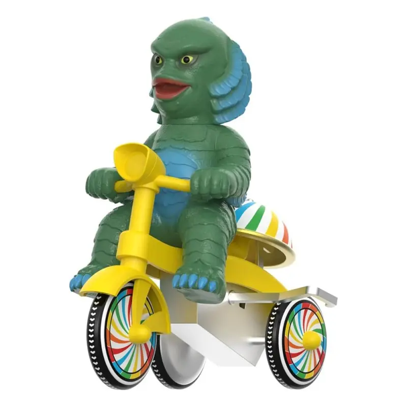 Universal Monsters figurine Super Cycles La Créature du Lagon Noir (Dark Green with Yellow Trike) 13 cm  | 0840049889330