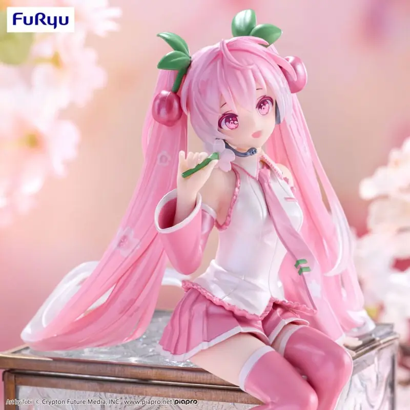 Hatsune Miku statuette PVC Noodle Stopper Sakura Miku 2024 Pearl Color Ver. 15 cm | 4582782367138