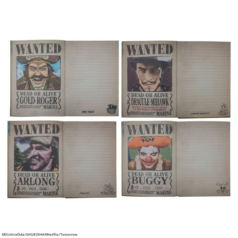 One Piece carnet Wanted Posters | 4895205618909