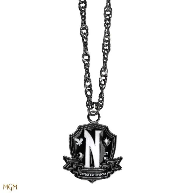 Wednesday pendentif et collier Nevermore Academy Black | 4895205616424