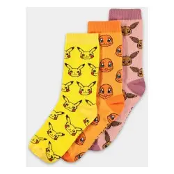 Pokémon pack 3 paires de chaussettes Three Icons 35-38 | 8718526155938