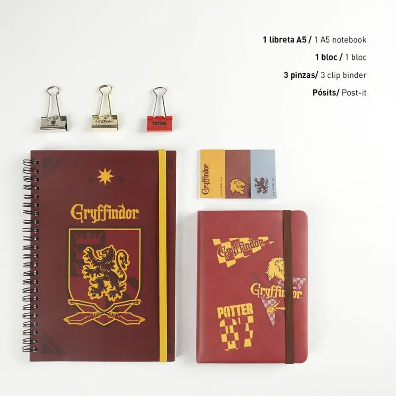 Harry Potter set papeterie Gryffindor | 8445484004953