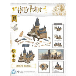 licence : Harry Potter produit : Puzzle 3D Model Kit - La grande salle éditeur : 4D Cityscape Worldwide Limited